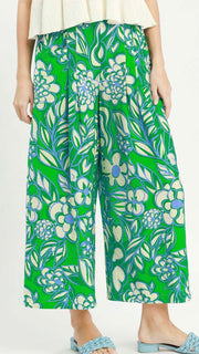 Jumbo Floral Print Wide Leg Pants