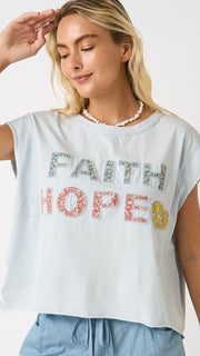 Faith Hope Love Patchwork Tee