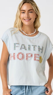 Faith Hope Love Patchwork Tee