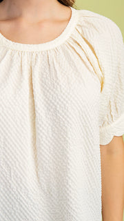 Textured Scallop Trim Top