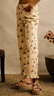 Mallard Duck Ruffle Hem Pants
