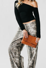 Wrenlee Woven Crossbody/Clutch Bag