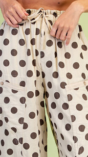 Cotton Polka Dot Balloon Pants