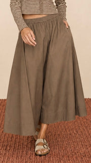 Cotton Midi Circle Skirt