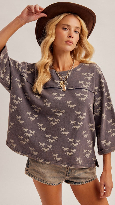 Wild Horses Slouch Sweatshirt