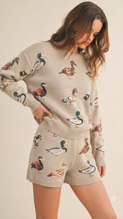 All Over Duck Print Sweater