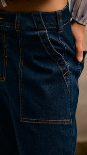Patch Pocket Cuffed Utility Jean