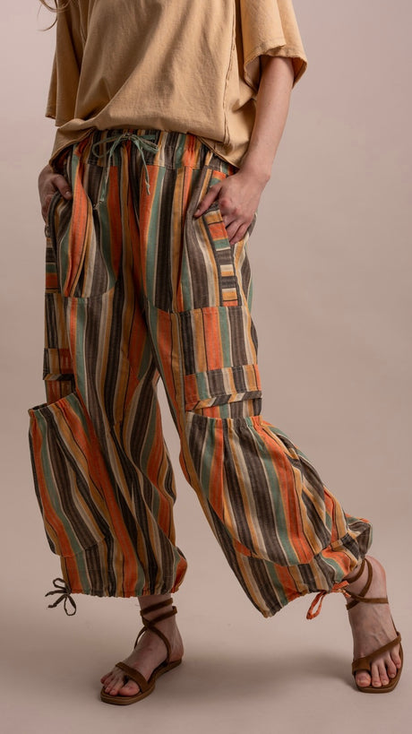 Sunset Stripe Balloon Pkt Pants