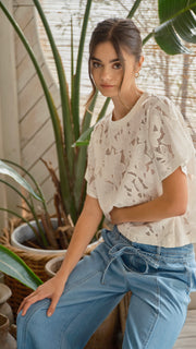 Floral Lace Tee Shirt