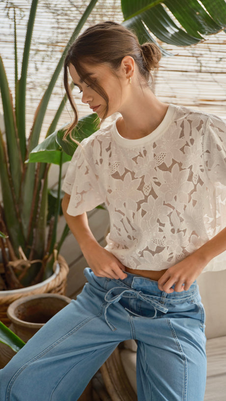 Floral Lace Tee Shirt