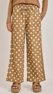 Polka Dot Smocked Waist Pants