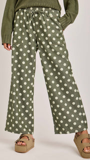 Polka Dot Smocked Waist Pants