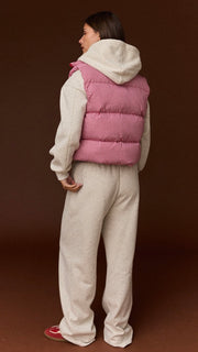 Gingham Puff Vest w/Pockets