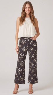 Floral Print Wide Leg Pants