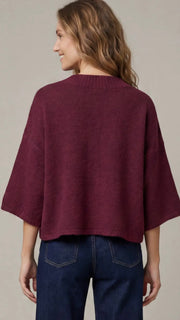 Button Front Half Sleeve Sweater