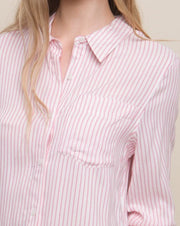 Skinny Stripe Button Front Top