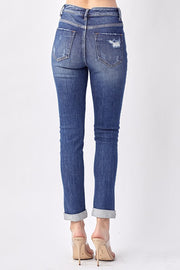 High Rise Angled Patch Pkt Skinny Jean