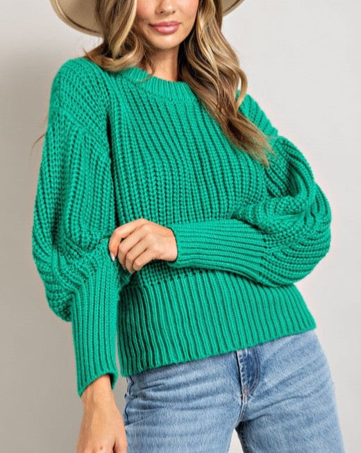 Bubble Wide Cuff Sweater
