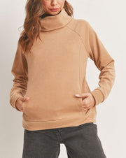 Soft Brush Knit Cowl Top