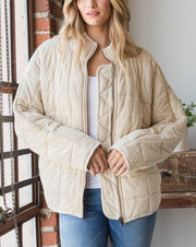 Heavy Knit Quilted Jacket