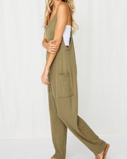 Waffle Knit Slouch Jumpsuit