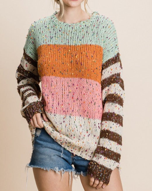 Confetti Mixed Stripe Sweater