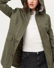 Cavnas Jacket w/Fur Lined Hood