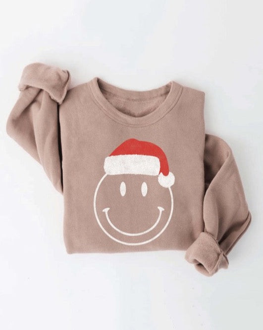 Smiley Face Santa Sweatshirt