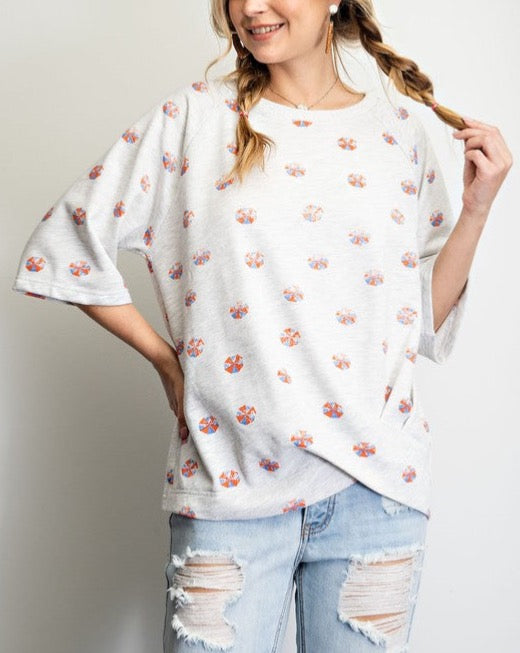 Beach Umbrella Terry Knit Top