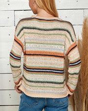 Multi-Stripe Lt Wt Sweater
