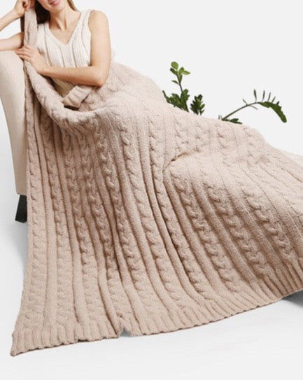 Cable Knit Luxury Micro Fiber Blanket