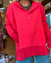 French Terry Boxy Hooded Sweatshirt