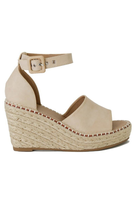 Open Toe Ankle Strap Wedge