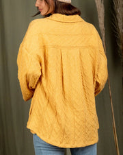 Cable Pattern Knit Shacket