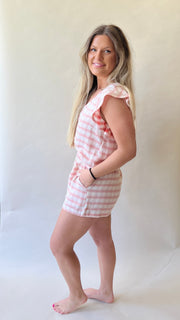 Plaid Cotton Gauze Shorts w/Pockets