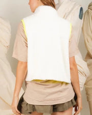 Fleece Vest with Neon Trim