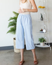 French Terry Wide Leg Crop Pant