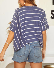 Colorblock Stripe Slouch Top