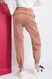 Mineral Terry Knit Raw Seam Jogger